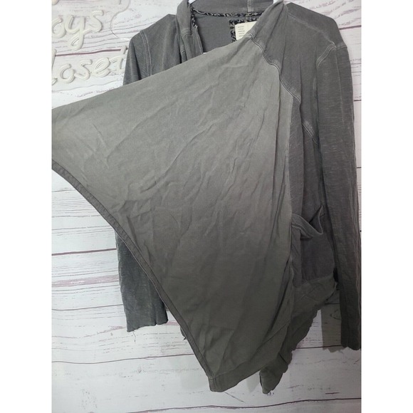 Anthropologie Saturday Sunday Gray Draped Cardigan Comfy Lounge Woman Size Large - Picture 4 of 8